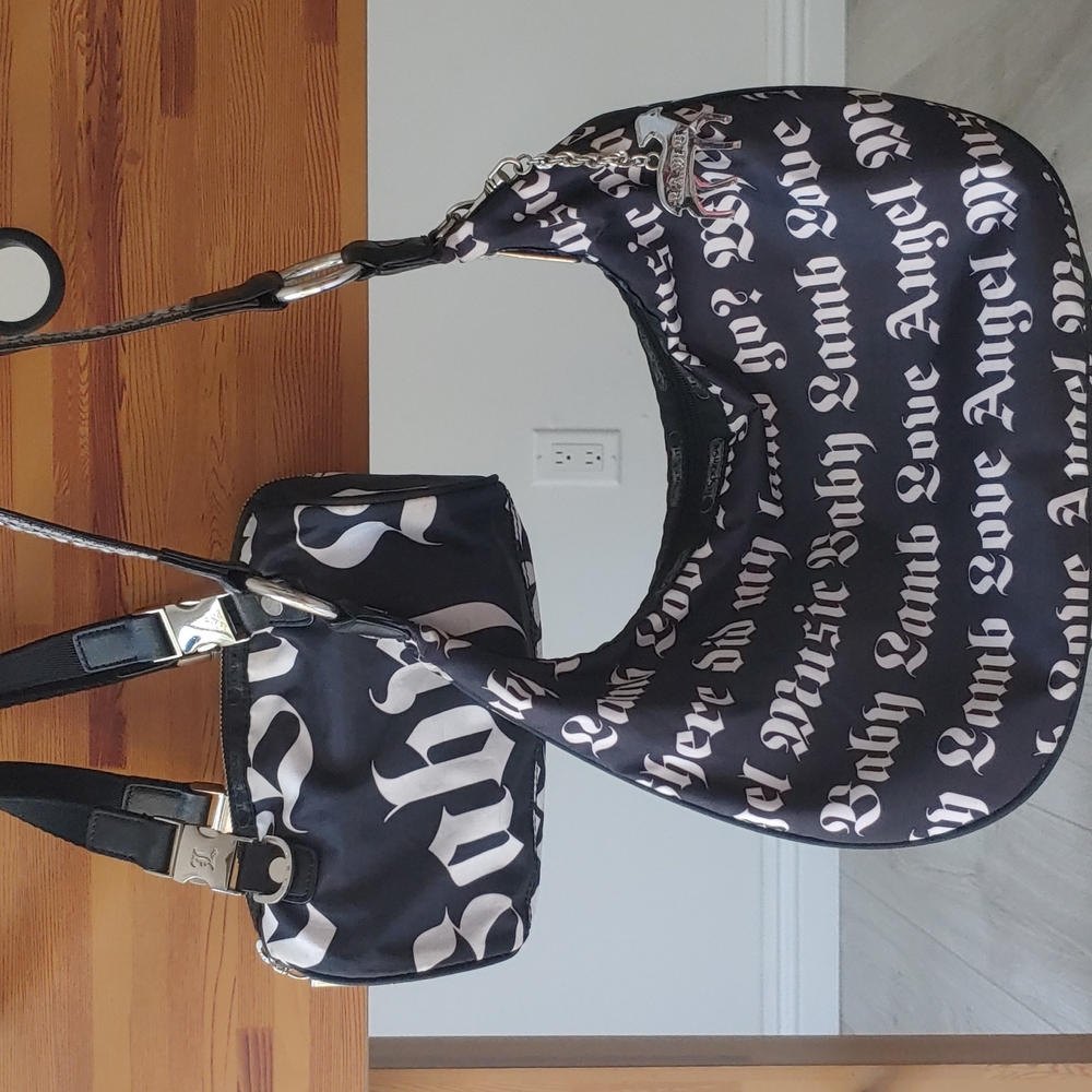 Vintage L.A.M.B. Lesportsac 2 Piece Bundle Lot EUC Mini Barrel & Medium Bags